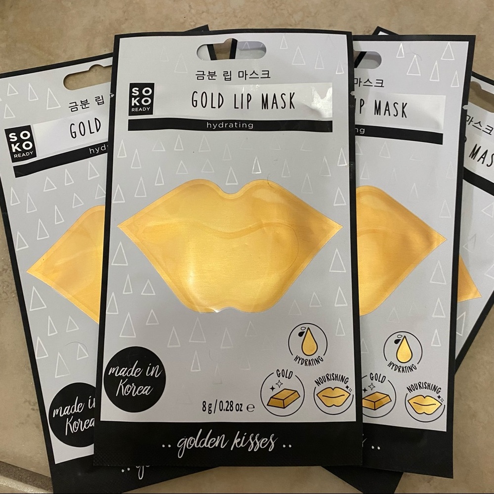 Soko hydrating gold lip masks